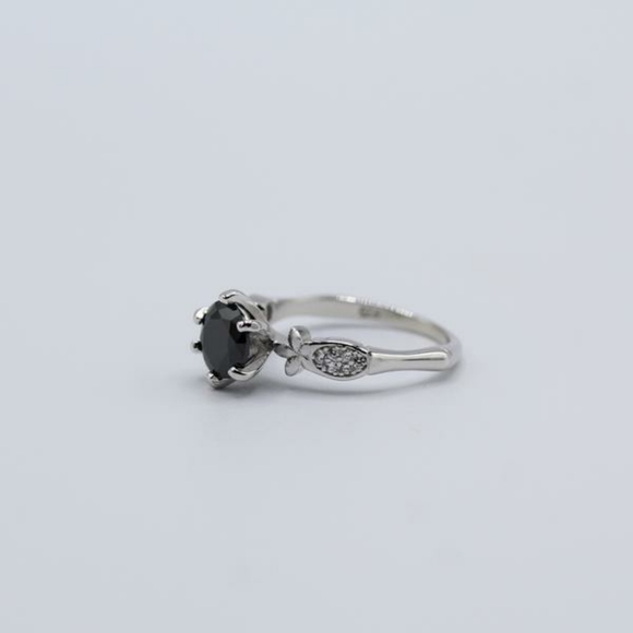 Shinning Coal Inspired CZ ring - Picture 2 of 2